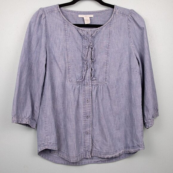 Levi's denim peasant tunic top-M - Picture 1 of 4